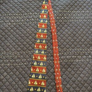 Vintage Tommy Hilfiger Nautical Sailboat Ties - Red and Blue